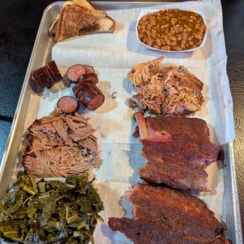 Delta Blues BBQ - Pit Master with ribs, collards, pulled pork and chicken, baked beans and sausage! - Barbeque Near Me - Bristol, Tennessee