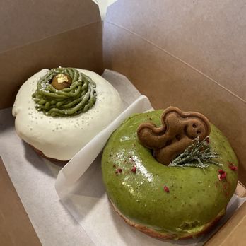 Bun Appetit - Matcha Mont Blanc and Egg Nog Pistachio - Donuts Near Me - Fremont, California Bun Appetit - Matcha Mont Blanc and Egg Nog Pistachio - Donuts Near Me - Fremont, California