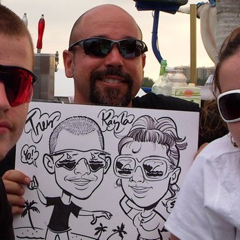 Michael White Art - Drawing caricatures on a cruise boat. - Caricatures Near Me - Sarasota, Florida Michael White Art - Drawing caricatures on a cruise boat. - Caricatures Near Me - Sarasota, Florida