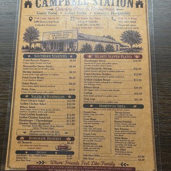 Campbellstation Country - Menu side 2 - American Near Me - Culleoka, Tennessee Campbellstation Country - Menu side 2 - American Near Me - Culleoka, Tennessee