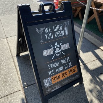 Chop & Chew - Sandwich board outside~ (September 2023) - Burgers Near Me - North Vancouver, British Columbia