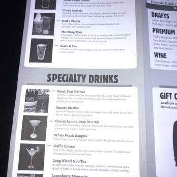 Duff's Famous Wings - Menu - Chicken Wings Near Me - Niagara Falls, New York Duff's Famous Wings - Menu - Chicken Wings Near Me - Niagara Falls, New York