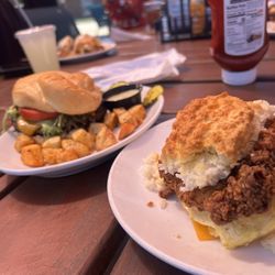 Maverick Biscuit - Burger and the best home made potatoes.