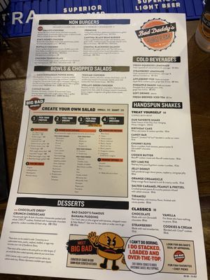 Menu photo 2 Bad Daddy's Burger Bar Charlotte, NC Menu photo 2 Bad Daddy's Burger Bar Charlotte, NC