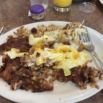 Blackberry Cafe - Sorry for the mess but got a picture of the eggs over medium! - Breakfast & Brunch Near Me - Chandler, Arizona