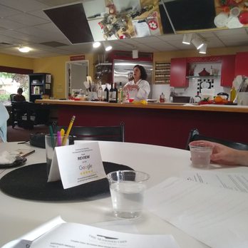 The Seasoned Chef - Donna introducing recipes to the class. - Cooking Schools Near Me - Aurora, Colorado The Seasoned Chef - Donna introducing recipes to the class. - Cooking Schools Near Me - Aurora, Colorado