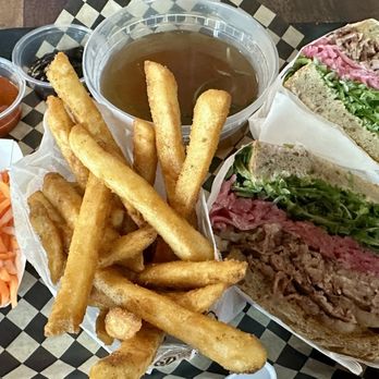 And Broth - Pho Pho Brisket on Rye + side of fries! - Asian Fusion Near Me - Glendora, California