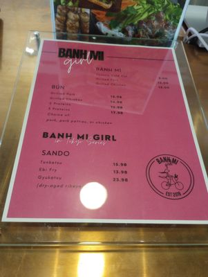 Menu photo 2 Banh Mi Girl Ottawa, ON