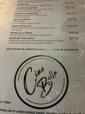 Menu photo 3 Ciao Bella Charleston, SC Menu photo 3 Ciao Bella Charleston, SC