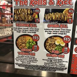 Rolls and Rice menu 11/21/25 Rolls and Rice menu 11/21/25