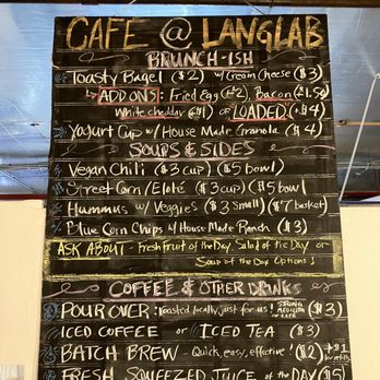 Langlab - a menu for a coffee shop - Cafes Near Me - South Bend, Indiana Langlab - a menu for a coffee shop - Cafes Near Me - South Bend, Indiana