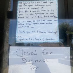 Brea Bead Works - Business is closed for now :(