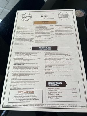 Menu photo 7 Pio Pio Boynton Beach, FL