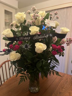 Birthday Bouquet - My Flower designs are based on what the client wants and describes to me. I really enjoy watching the faces when delivered. Birthday Bouquet - My Flower designs are based on what the client wants and describes to me. I really enjoy watching the faces when delivered.