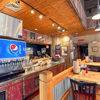 City Barbeque - Soda fountain machine and condiments - Barbeque Near Me - Indianapolis, Indiana City Barbeque - Soda fountain machine and condiments - Barbeque Near Me - Indianapolis, Indiana