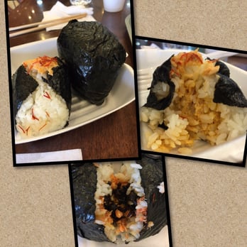 Omusubi Gonbei - Spicy tuna and The Bomb. Huge and delicious. Had to share both with my hubby. - Japanese Near Me - Edgewater, New Jersey Omusubi Gonbei - Spicy tuna and The Bomb. Huge and delicious. Had to share both with my hubby. - Japanese Near Me - Edgewater, New Jersey