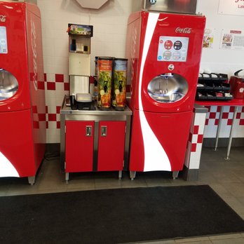 Five Guys - Very clean drink and utensil area. - Burgers Near Me - Concord, North Carolina