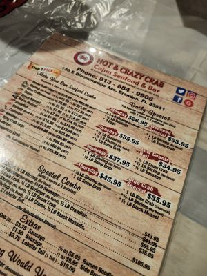 Menu photo 2 Hot N Crazy Crab Brandon, FL