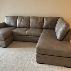 Furniture Barn - New sectional leather couch
