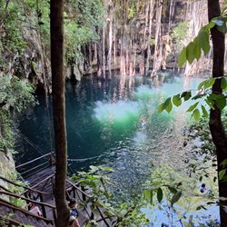Cenote Yokdzonot - The cenote in June