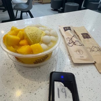 Hui Lau Shan - Mango Chewy Ball Dessert - Desserts Near Me - Austin, Texas Hui Lau Shan - Mango Chewy Ball Dessert - Desserts Near Me - Austin, Texas