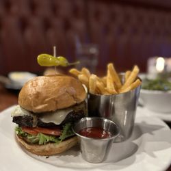 Beaver Creek Chophouse - burger. holy crap the gravy is soo good (not pictured, but in the back)