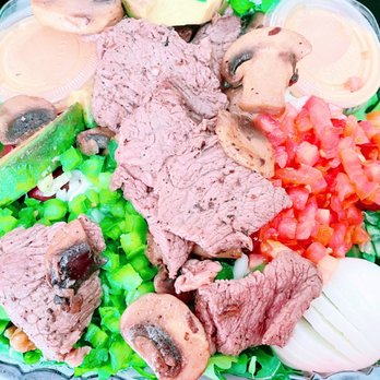 opa cafe - House Salad (+tri-tip); Salads Here at 2401 Post St. - Mediterranean Near Me - San Francisco, California