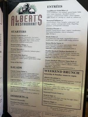 Menu photo 5 Albert's Restaurant San Diego, CA Menu photo 5 Albert's Restaurant San Diego, CA