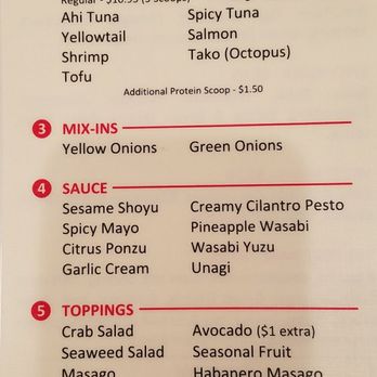 Poke Fix - Menu - Sushi Bars Near Me - Sacramento, California