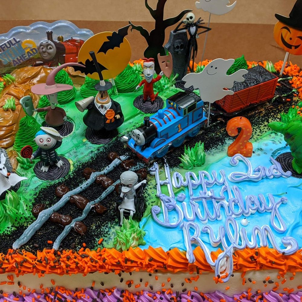 QFC - Picture of my son's 2nd bday Nightmare Before Christmas theme delicious cake from QFC Portland. - Grocery Near Me - Portland, Oregon QFC - Picture of my son's 2nd bday Nightmare Before Christmas theme delicious cake from QFC Portland. - Grocery Near Me - Portland, Oregon