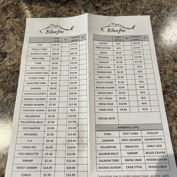 Bluefin - Menu - Sushi Bars Near Me - Frisco, Texas Bluefin - Menu - Sushi Bars Near Me - Frisco, Texas