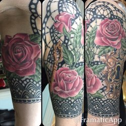 Lucky 13 Tattoo Studios - Completed half sleeve by Rob.