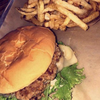 Elevation Burger - Double cheeseburger with a side of crispy fries - Burgers Near Me - Hyattsville, Maryland Elevation Burger - Double cheeseburger with a side of crispy fries - Burgers Near Me - Hyattsville, Maryland