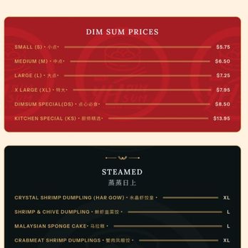 YH Dim Sum - Menu from the website - Cantonese Near Me - Jacksonville, Florida