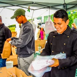 White Plains Farmer's Market - Juan delivering the dough without costing you much of yours!! ;)