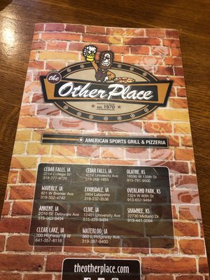 Menu photo 2 The Other Place Olathe, KS Menu photo 2 The Other Place Olathe, KS