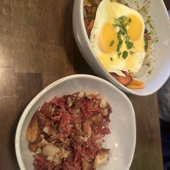 Cast Iron Kitchen - Corned Beef Hash and sweet potato hash with eggs - Southern Near Me - Wilmington, North Carolina