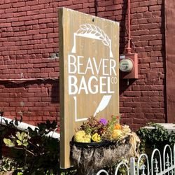 Beaver Bagel Company - Street sign