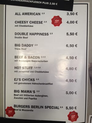 Menu photo 2 Burgers Berlin Berlin, BE