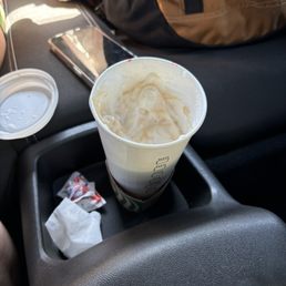 Half filled Venti latte Half filled Venti latte