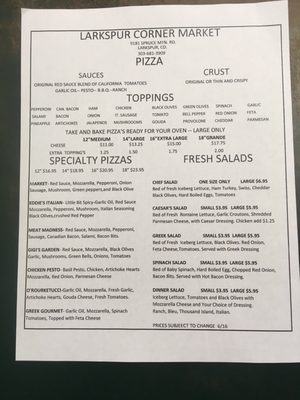 Menu photo 2 Larkspur Corner Market Larkspur, CO