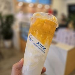 Azure Play Cafe - Mango tapioca w whipped cream