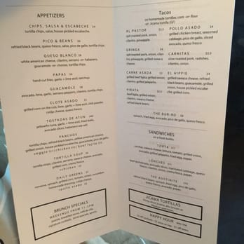 Taco Flats-Burnet Road - Menu! - Mexican Near Me - Austin, Texas