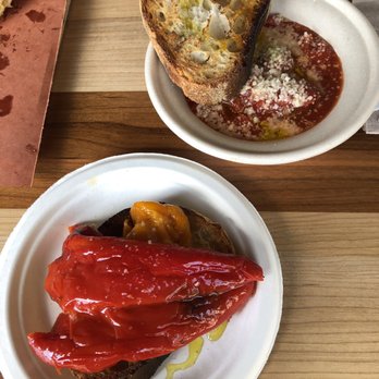 Bread and Salt - Peppers and meatballs - Pizza Near Me - Jersey City, New Jersey