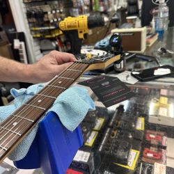 My axe getting a tuneup!