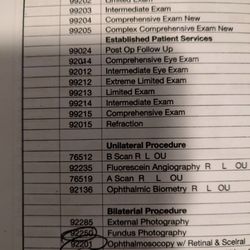 Claremont Eye Associates - have extra procedures to pay now and still not sure what the total will be guessing an extra 70 on top of an office visit at least