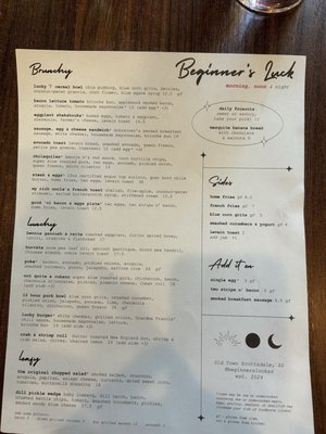 Menu photo 8 Beginner's Luck Scottsdale, AZ
