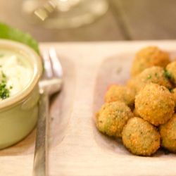 Cabernet Grill - crispy fried olives with Gorgonzola fondue