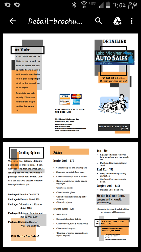 LAKE MICHIGAN AUTO SALES & DETAILING Updated September 2024 5566