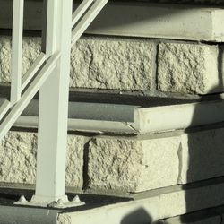 Perkins Concrete - Worse concrete step installation ever. This is what you get for 1,091.00 shame on you for taking advantage of 91 year old lady
